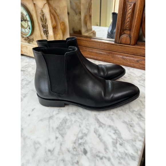 Sandro Black Leather Chelsea Ankle Boots 41 10 - Picture 4 of 8